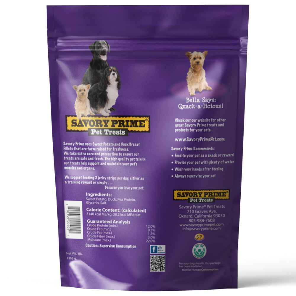 Savory Prime Wrap Pato y Batata: snack diario para perros, fácil de dividir en porciones