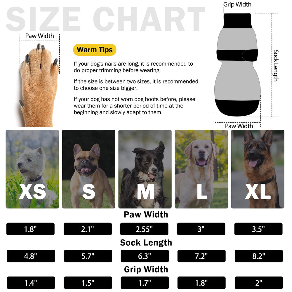 SCENEREAL calcetines con doble agarre para perros, mayor durabilidad y tracción