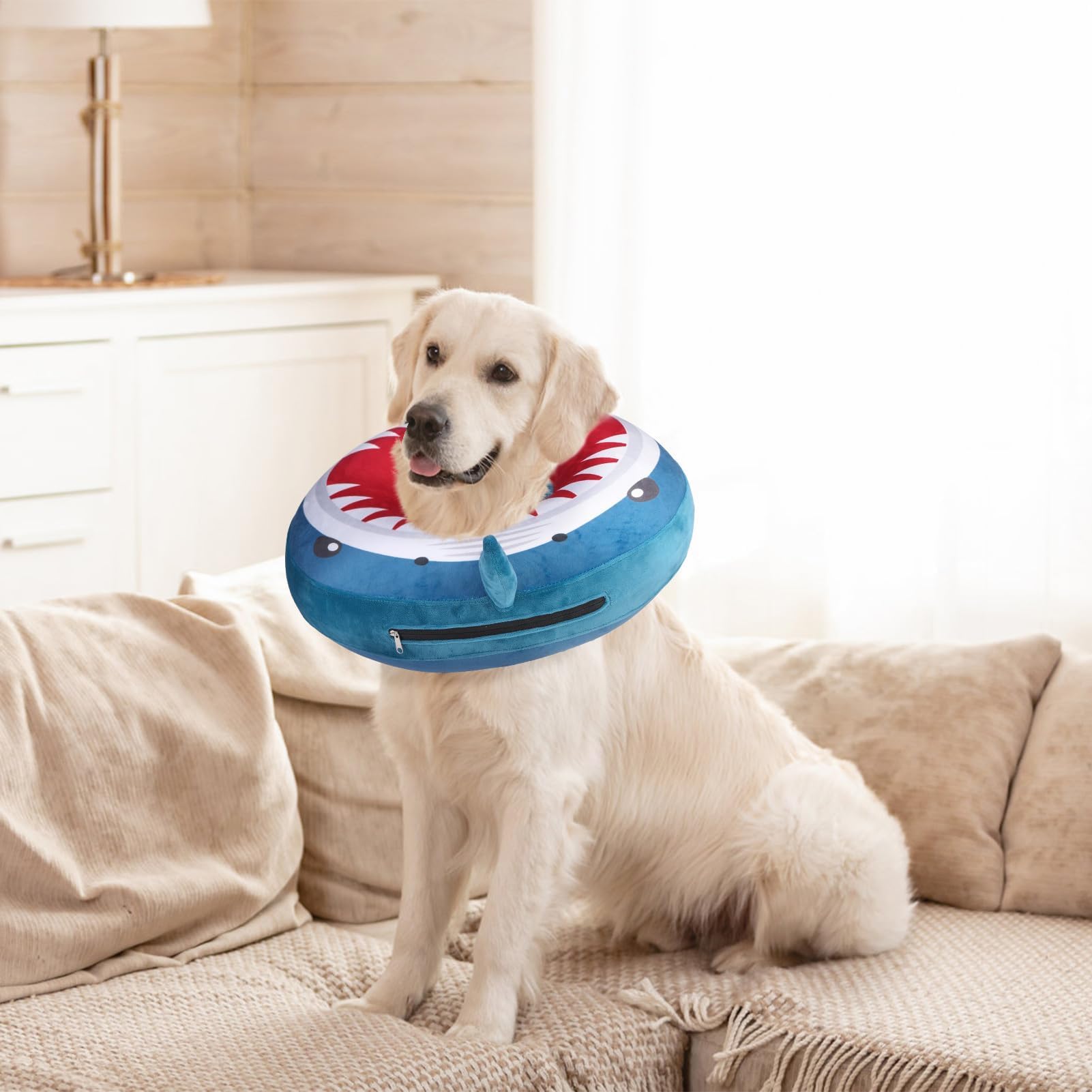 SCENEREAL collar rosquilla grande: ajuste estable para perros medianos y grandes.