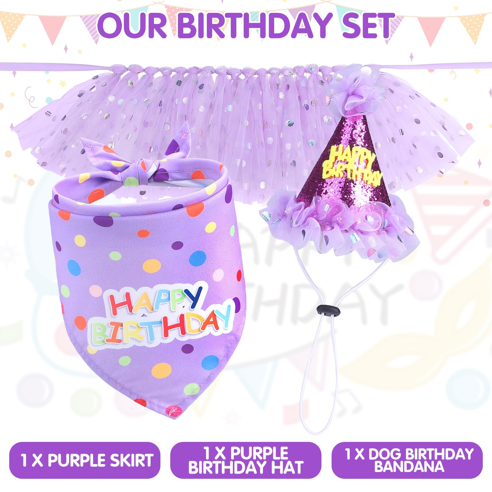 SCENEREAL falda tutu para perro, enfoque: cintura ajustable, ideal para celebraciones