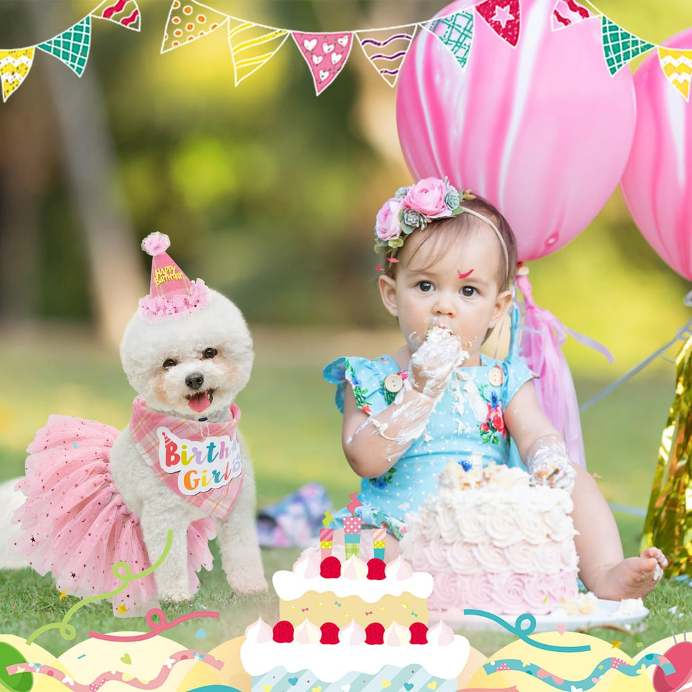 SCENEREAL pack de atuendos para perros, ideal para cumpleaños y fotos