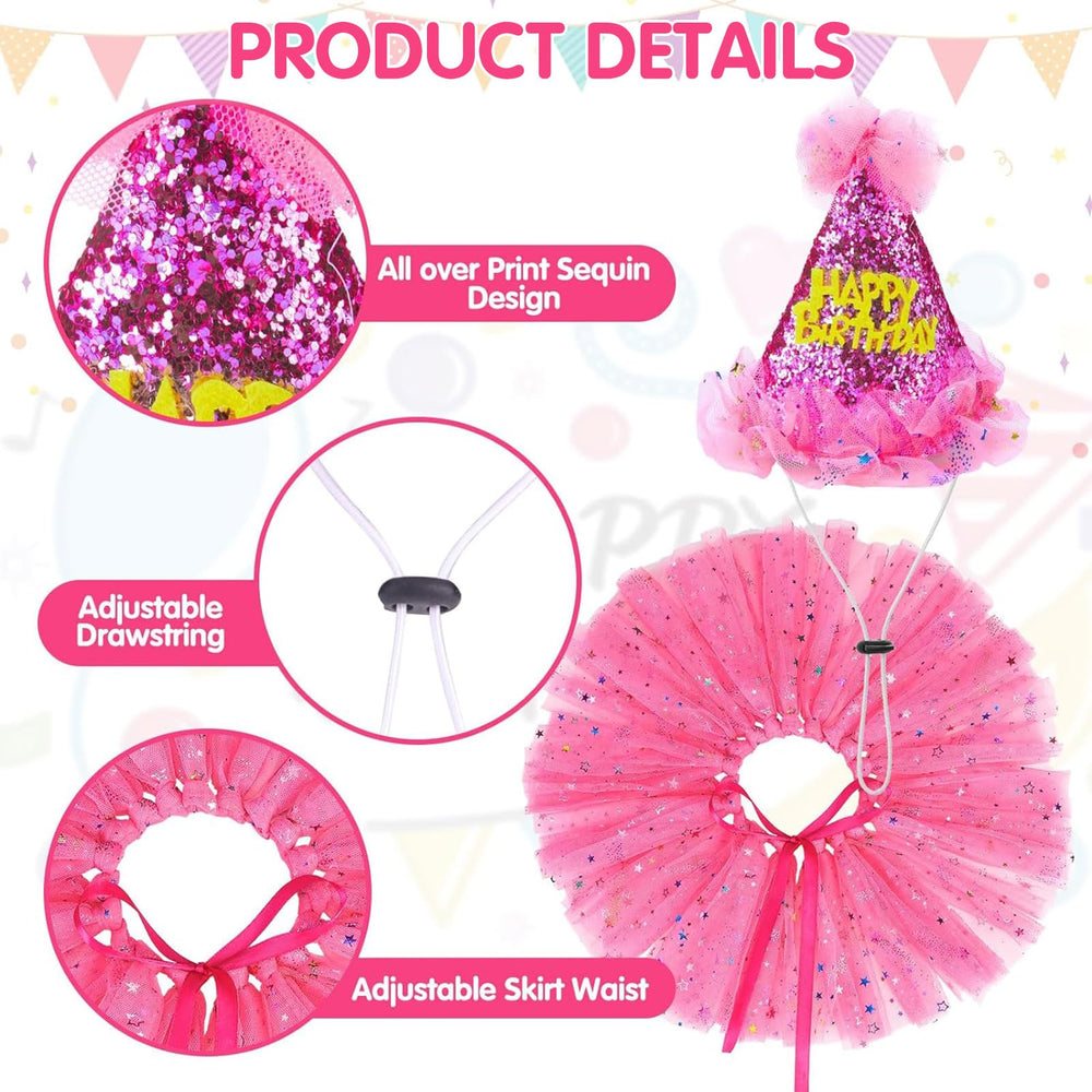 SCENEREAL vestido princesa rosa, enfoque vestido, estilo llamativo para tu mascota.