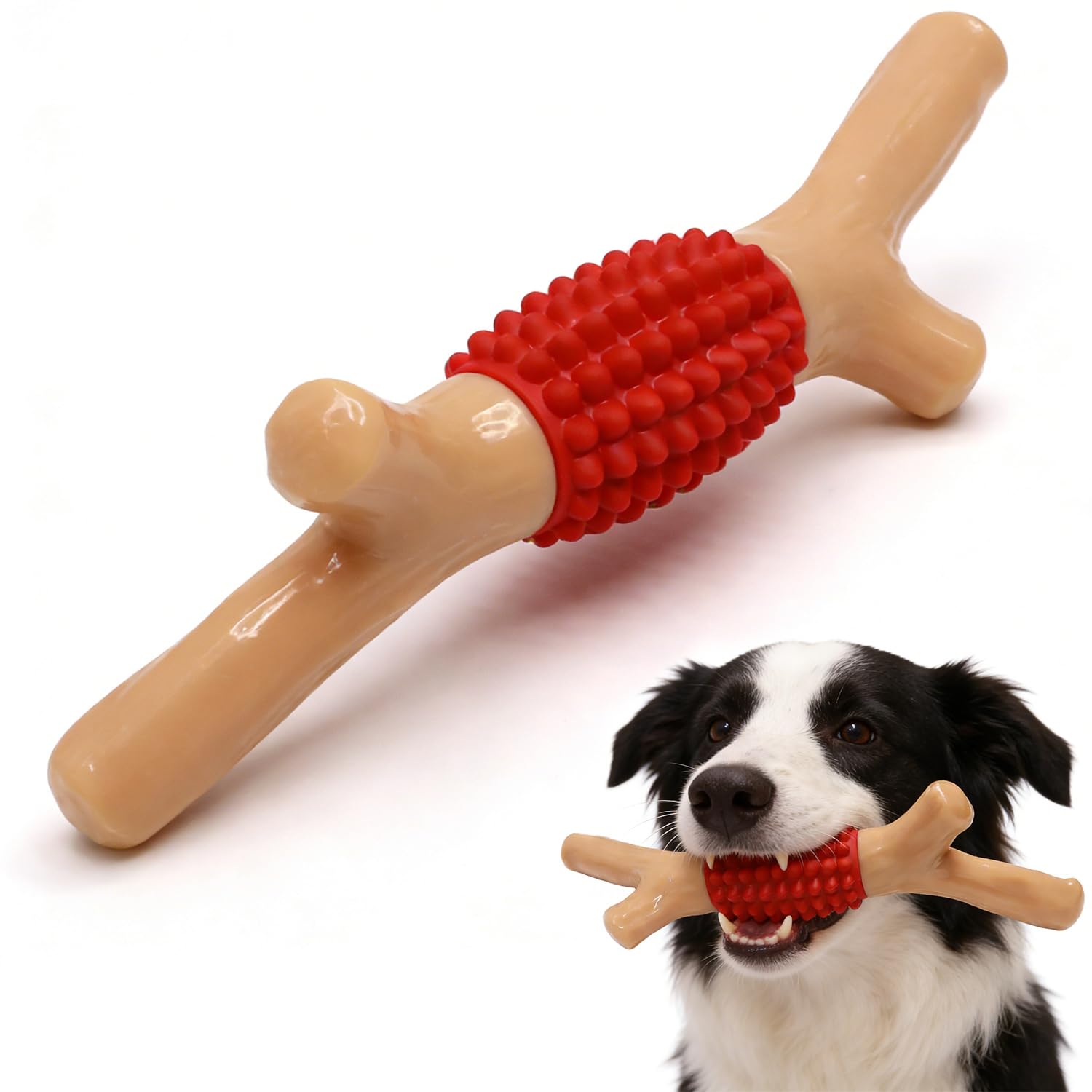 SCHITEC Juguete masticable para perro, ideal para masticación sostenida.