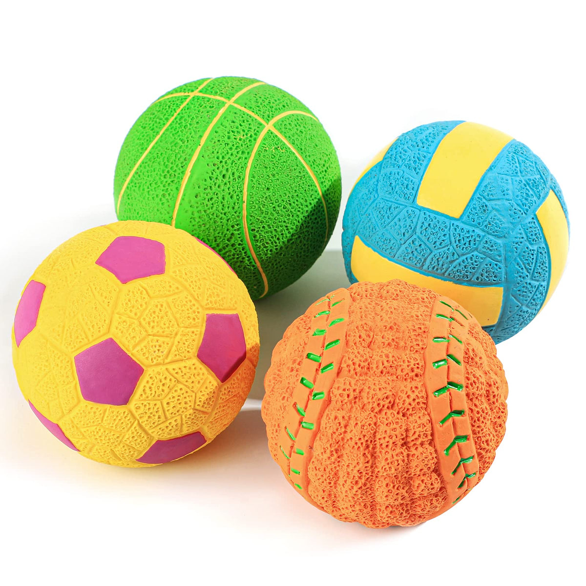 SCHITEC pelotas mini con chirrido para perros pequeños, ideal para juego diario.