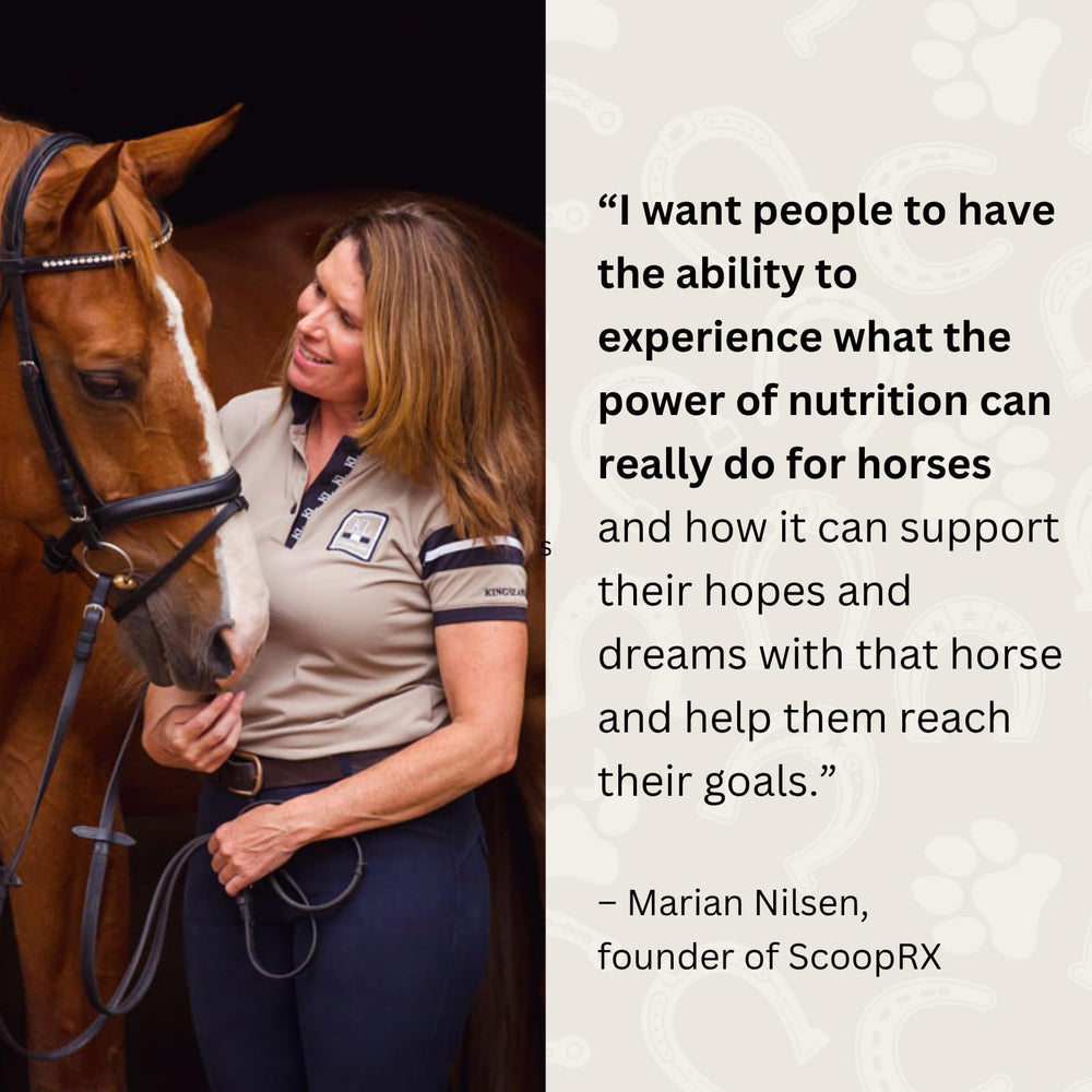 ScoopRX GI Rescue guía de dosis para caballos y uso cotidiano