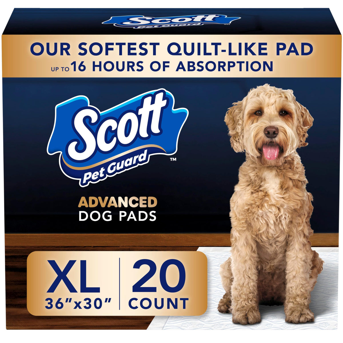 Almohadillas Scott Pet Guard XL 30x36 para entrenamiento en casa y protección de suelos.