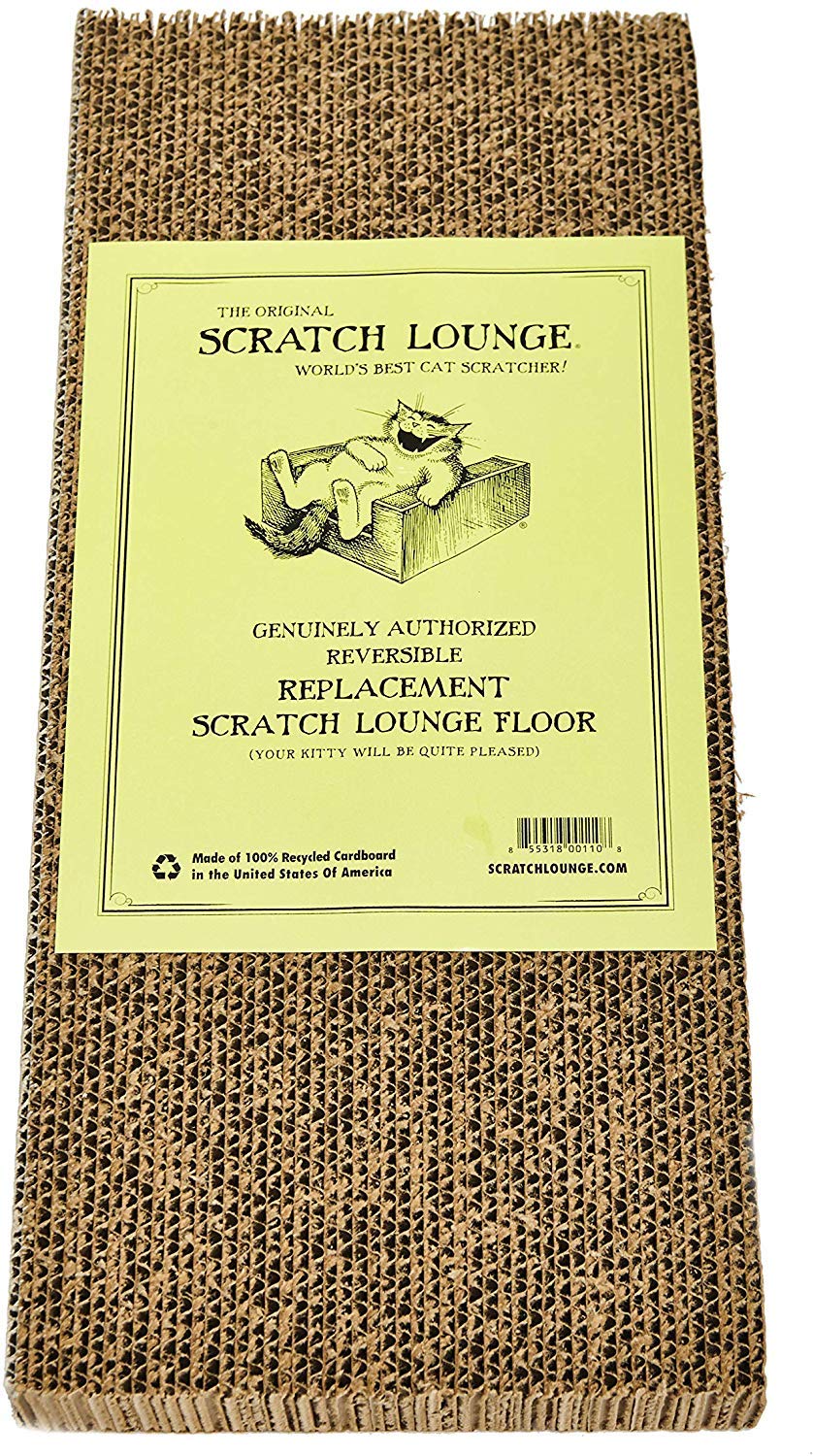 Scratch Lounge XL: cartón corrugado reciclable para rascar sin dañar.