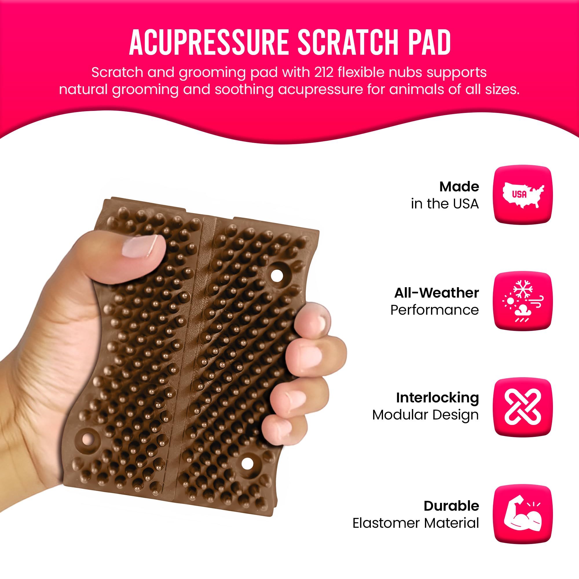 Protuberancias de acupresión de ScratchnAll: confort y contacto suave para animales