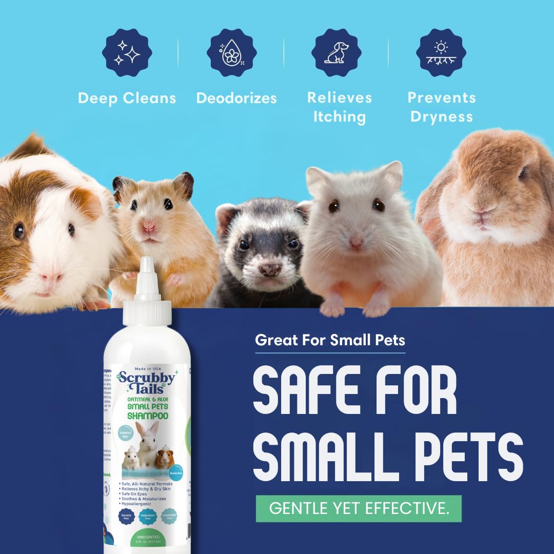 Pelaje suave y brillante con champú natural Scrubby Tails.