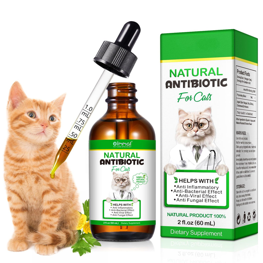 SDJUFEI antibióticos naturales para gatos, bote de 2 oz, apoyo general para el bienestar felino