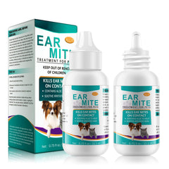SDJUFEI frasco con gotero para orejas de perros y gatos.