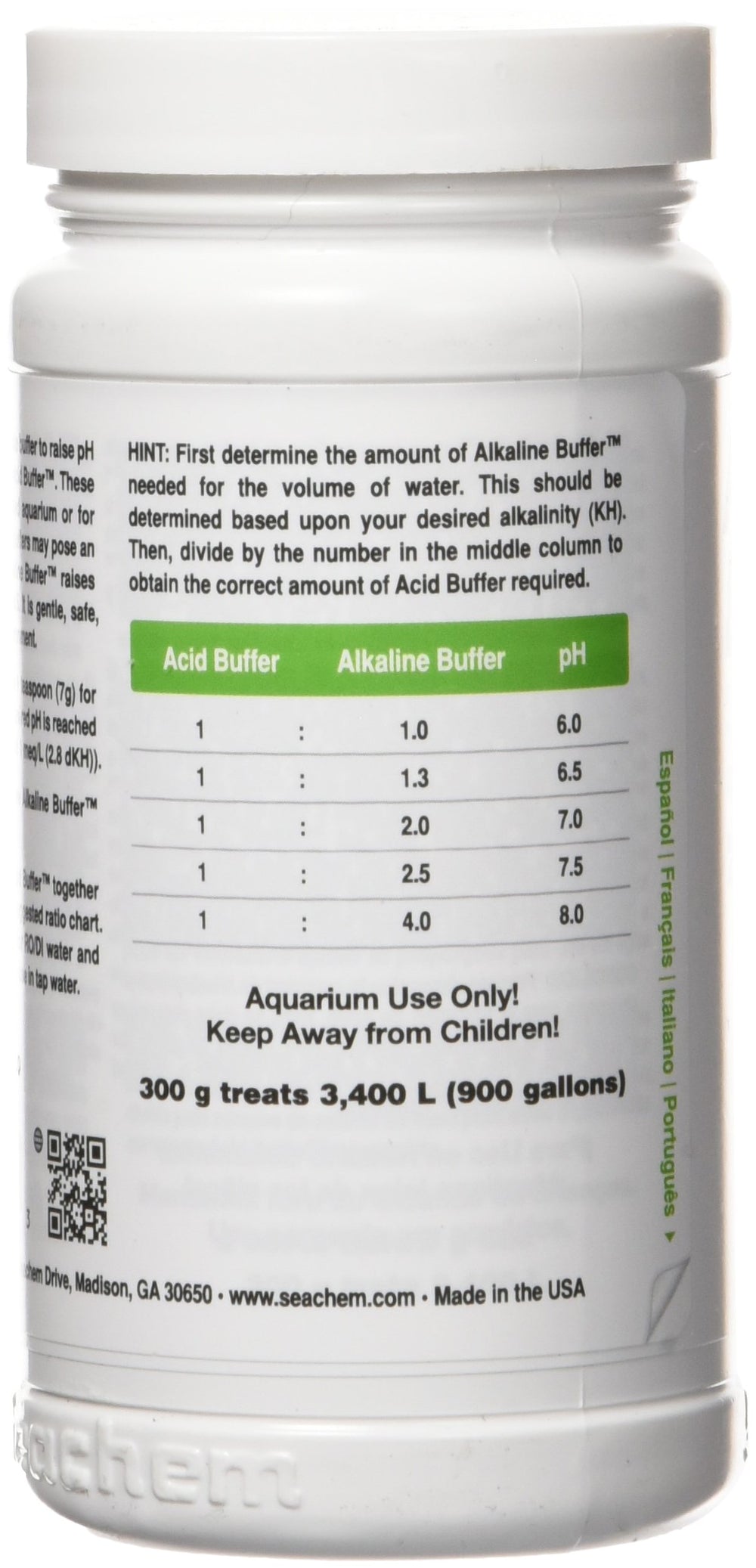 Seachem Alkaline Buffer textura-granulada: producto suave que estabiliza la alcalinidad