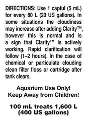 Seachem Clarity en acuario, agua más clara tras cambios o disturbios.