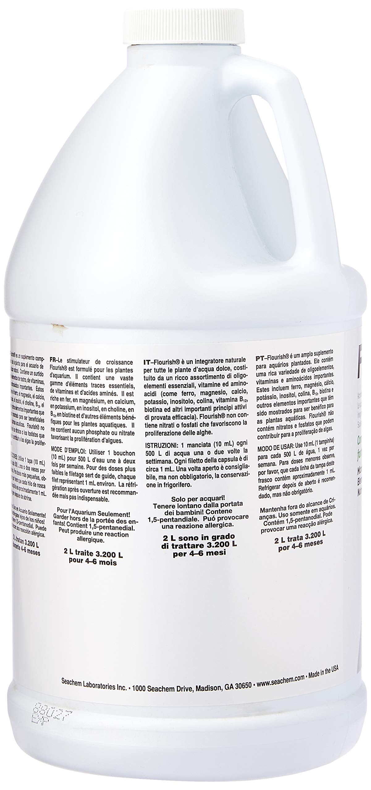 Seachem Flourish aporta microelementos para un crecimiento saludable de plantas.