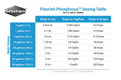 Seachem Flourish Phosphorus, dosis para plantas, favorece crecimiento y salud de hojas.