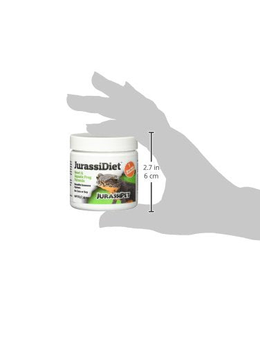 Seachem JurassiDiet pellets en agua, favorece la alimentación estable de anfibios en acuario.