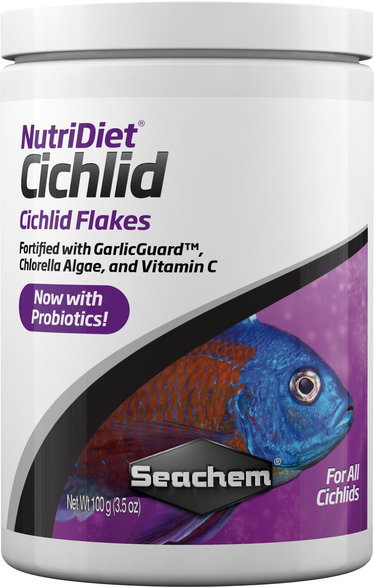 Seachem NutriDiet Cichlid Copos: promueven color y digestión eficiente.