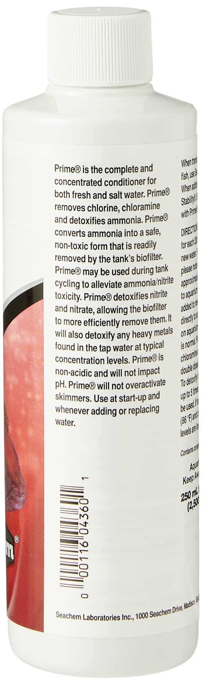 Dosis para 200 litros de agua nueva usando Seachem Prime.