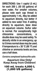 Seachem Prime, aplicación en agua nueva, elimina cloro y cloramina al instante.