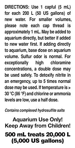Seachem Prime etiqueta frontal, información clara del producto