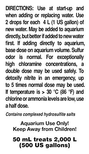 Seachem Prime vertido en agua nueva para eliminar cloro y cloramina