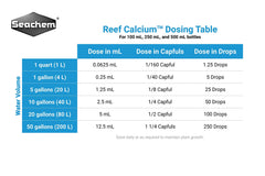 Polvo fino de Seachem Reef Advantage Calcium listo para disolverse en el agua