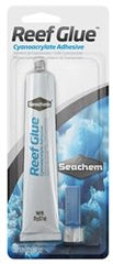 Gel de Seachem Reef Glue para fijar corales, facilita montaje suave y estable.