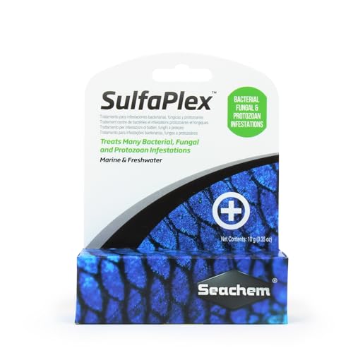 Etiqueta del producto Seachem SulfaPlex para identificación rápida