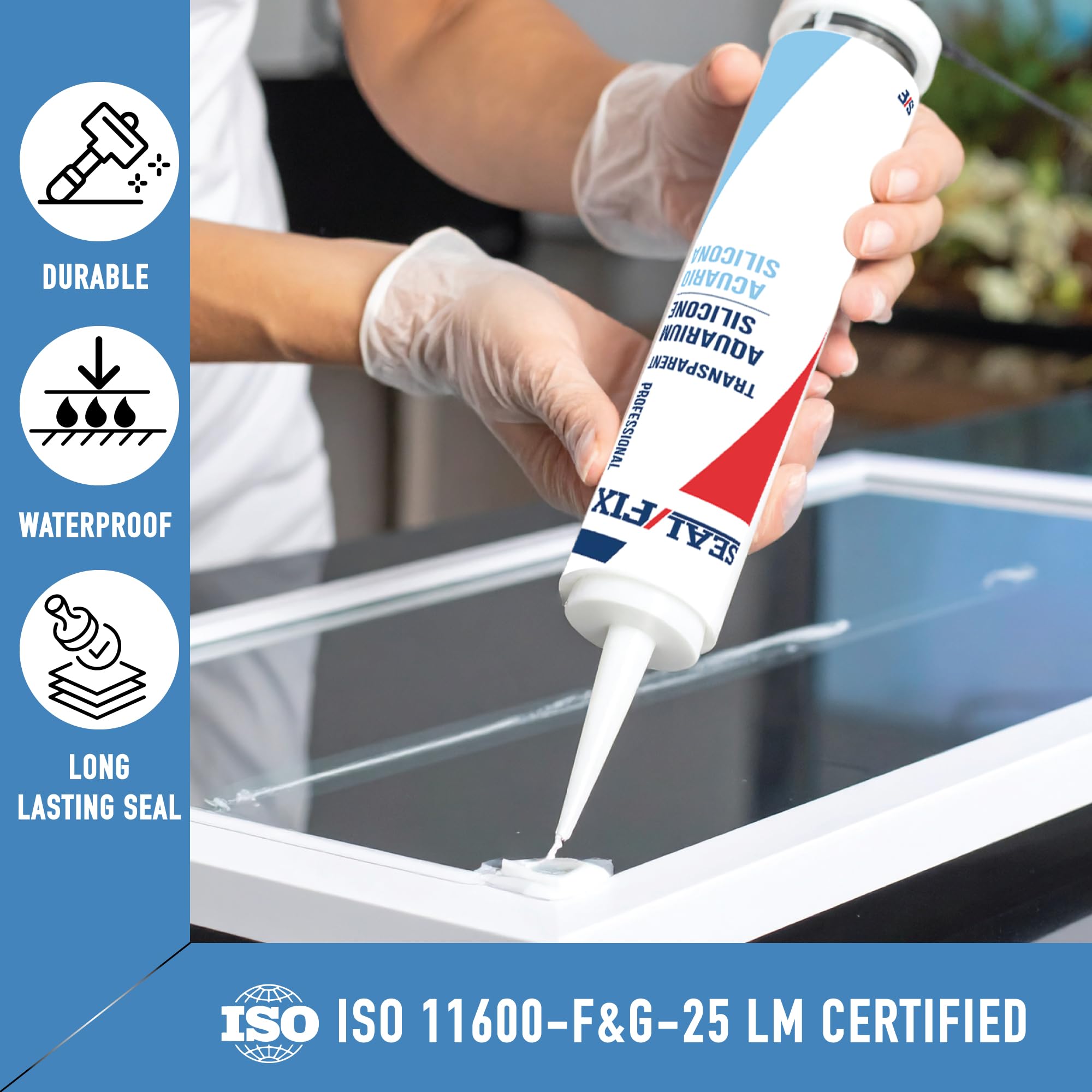 Seal Fix silicona resistente a UV y humedad, ideal para ambientes exigentes