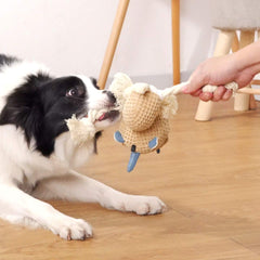 Sedioso hipopótamo peluche duradero, perfecto para masticar y juego activo.