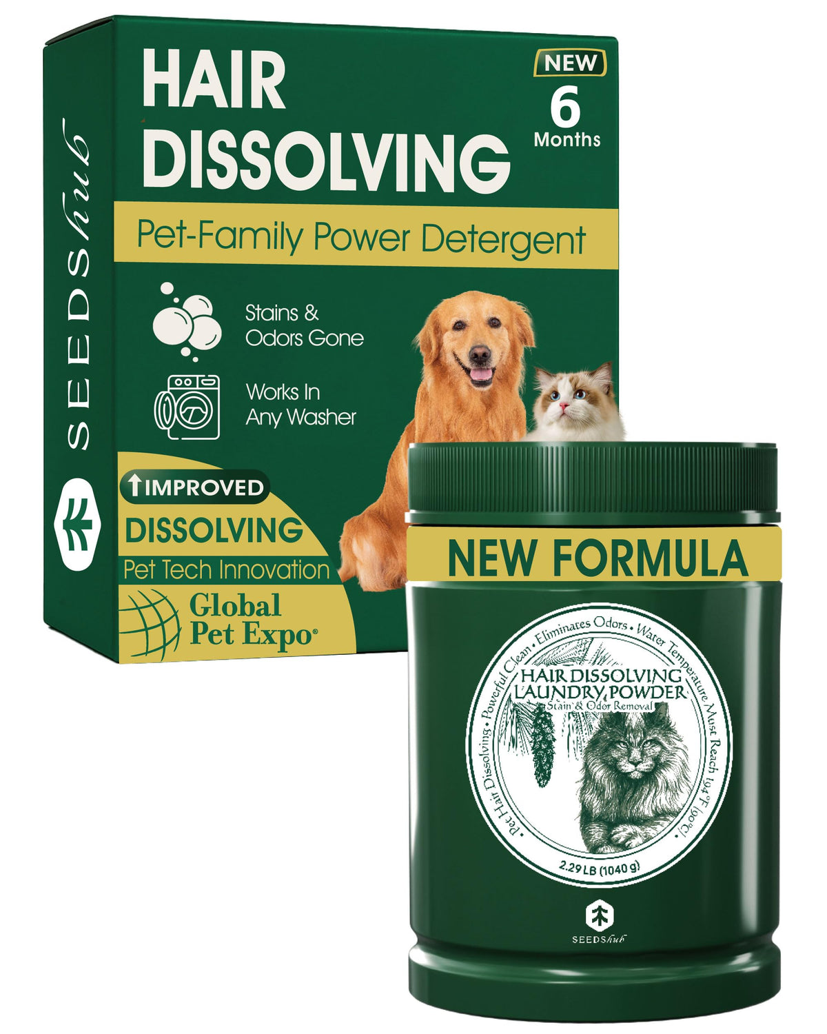 Seedshub Pet Hair Remover durante el lavado para pelos de perros, ropa más limpia