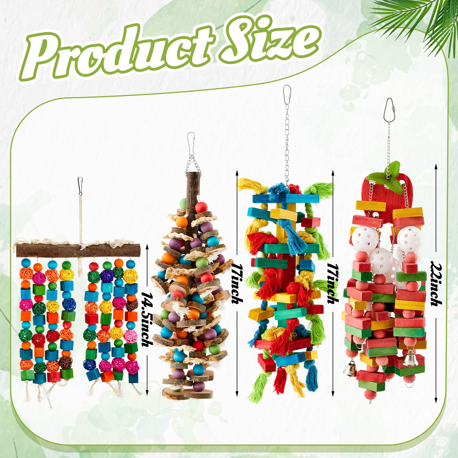 Seenelling bloques de madera multicolor para aves, ideales para trepar y mordisquear con seguridad