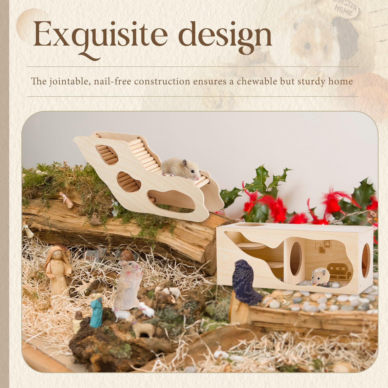 Seenelling-madera-natural-sin-clavos: material seguro y duradero para masticar