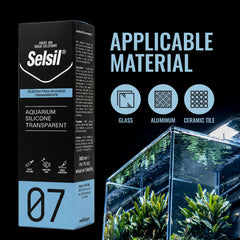 SELSIL silicona para acuario, resistente a ozono y UV