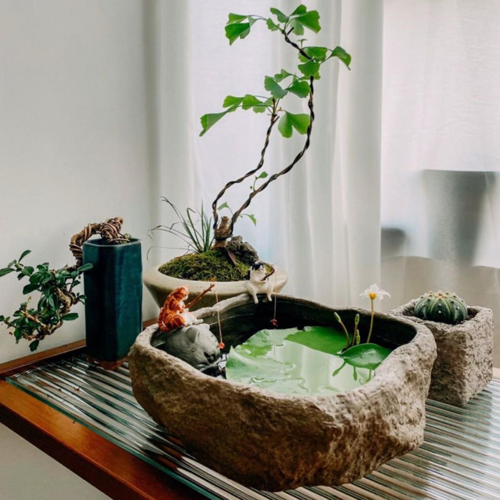 Adorno de gato Selxran para regalo o decoración de mesa, añade encanto juguetón.