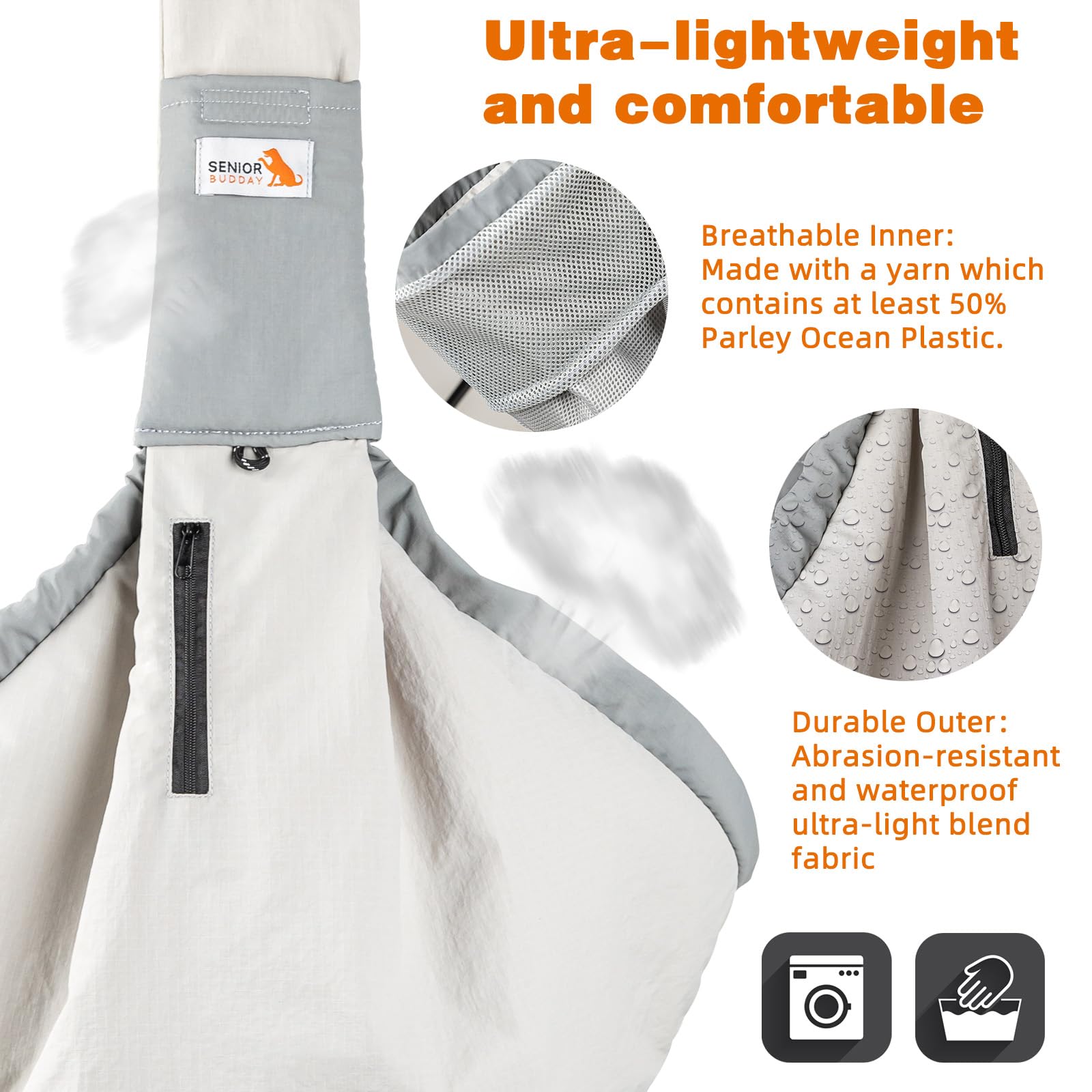 SENIOR BUDDAY sling cremallera-lateral facilita caricias