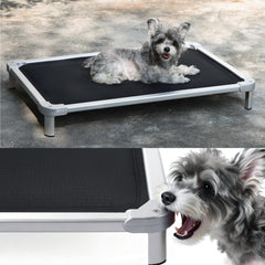 Sennenny cama para perros elevada, diseño indestructible para uso interior y exterior.
