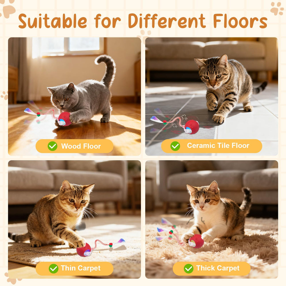 Sentoo Pelota Gato Interactiva diseño resistente para uso diario