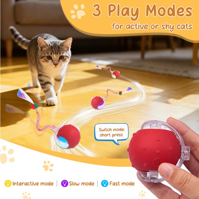 Sentoo Pelota Gato Interactiva emite sonidos de pájaros para estimular la caza