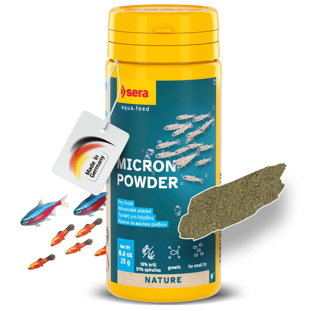 Sera Micron plancton natural en suspensión, ideal para larvas de peces.