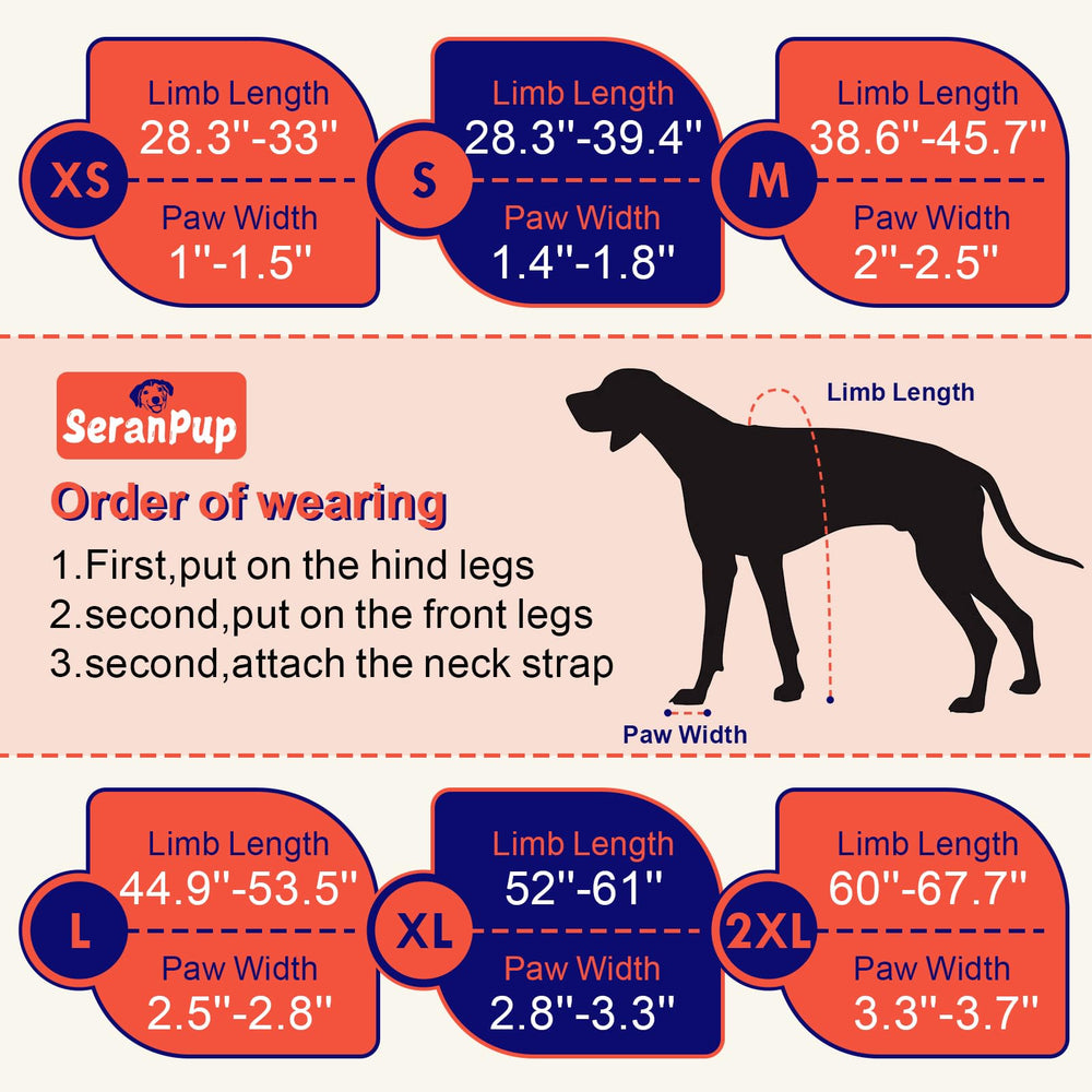 SeranPup botas perro impermeables para lluvia y nieve.