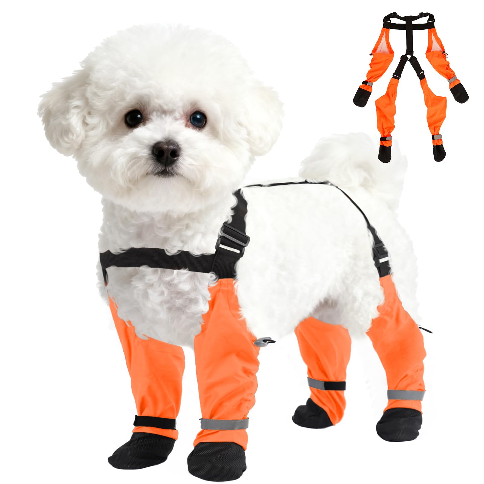 SeranPup S: botas ajustables con suspensor para ajuste seguro en paseos