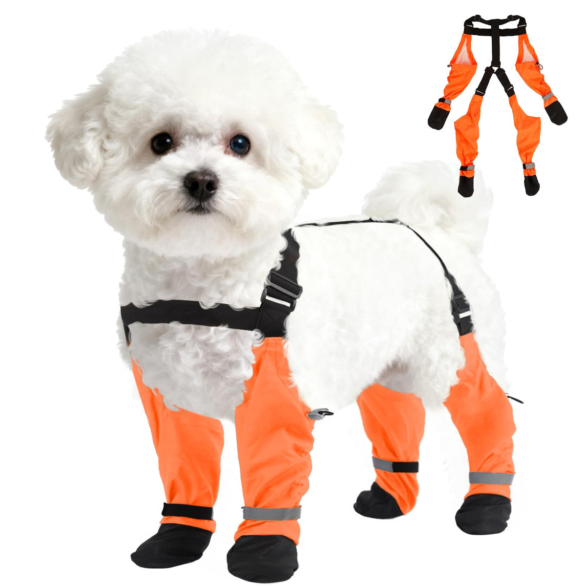 SeranPup S: botas ajustables con suspensor para ajuste seguro en paseos