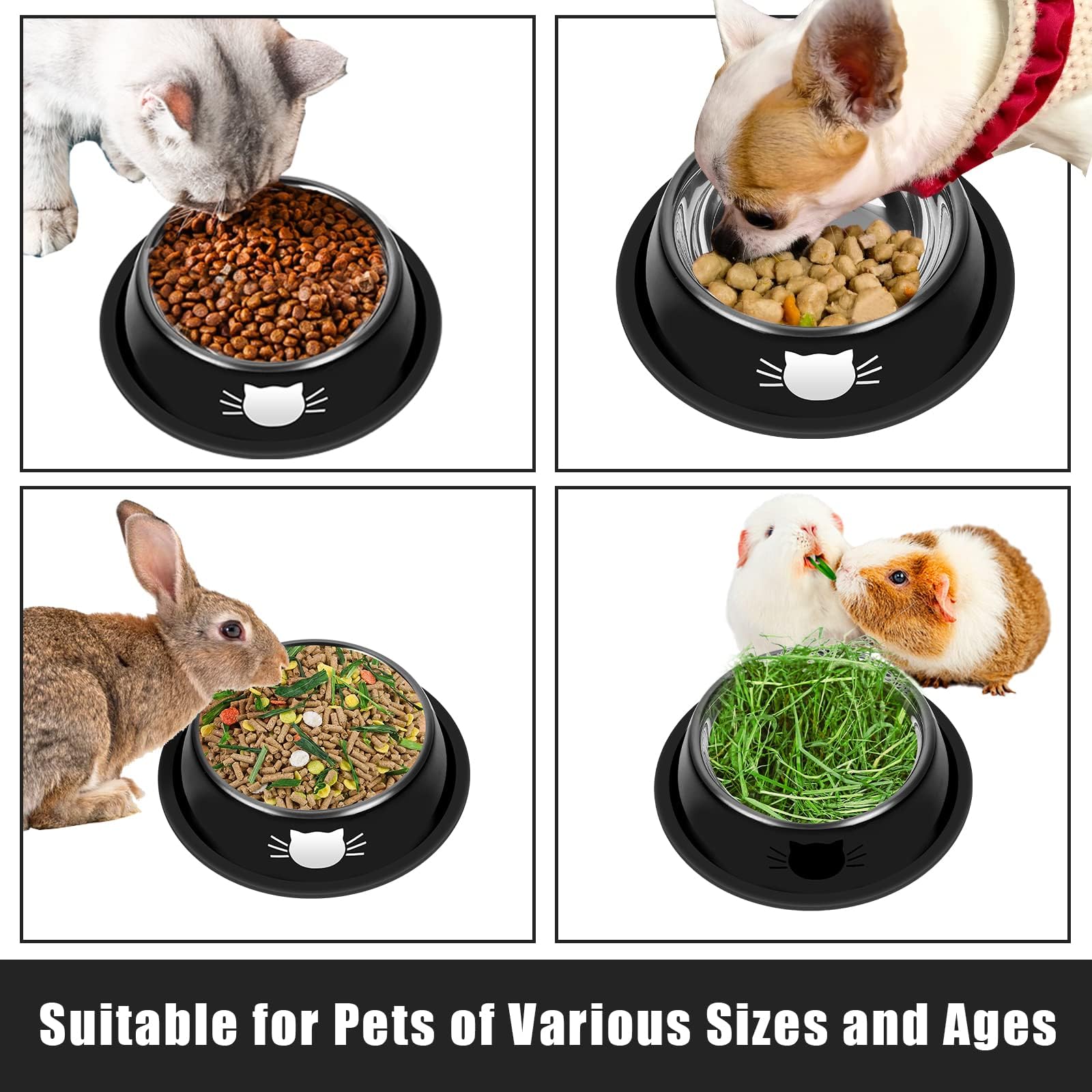 Tazones Serentive coloridos para gatos que estimulan el apetito.