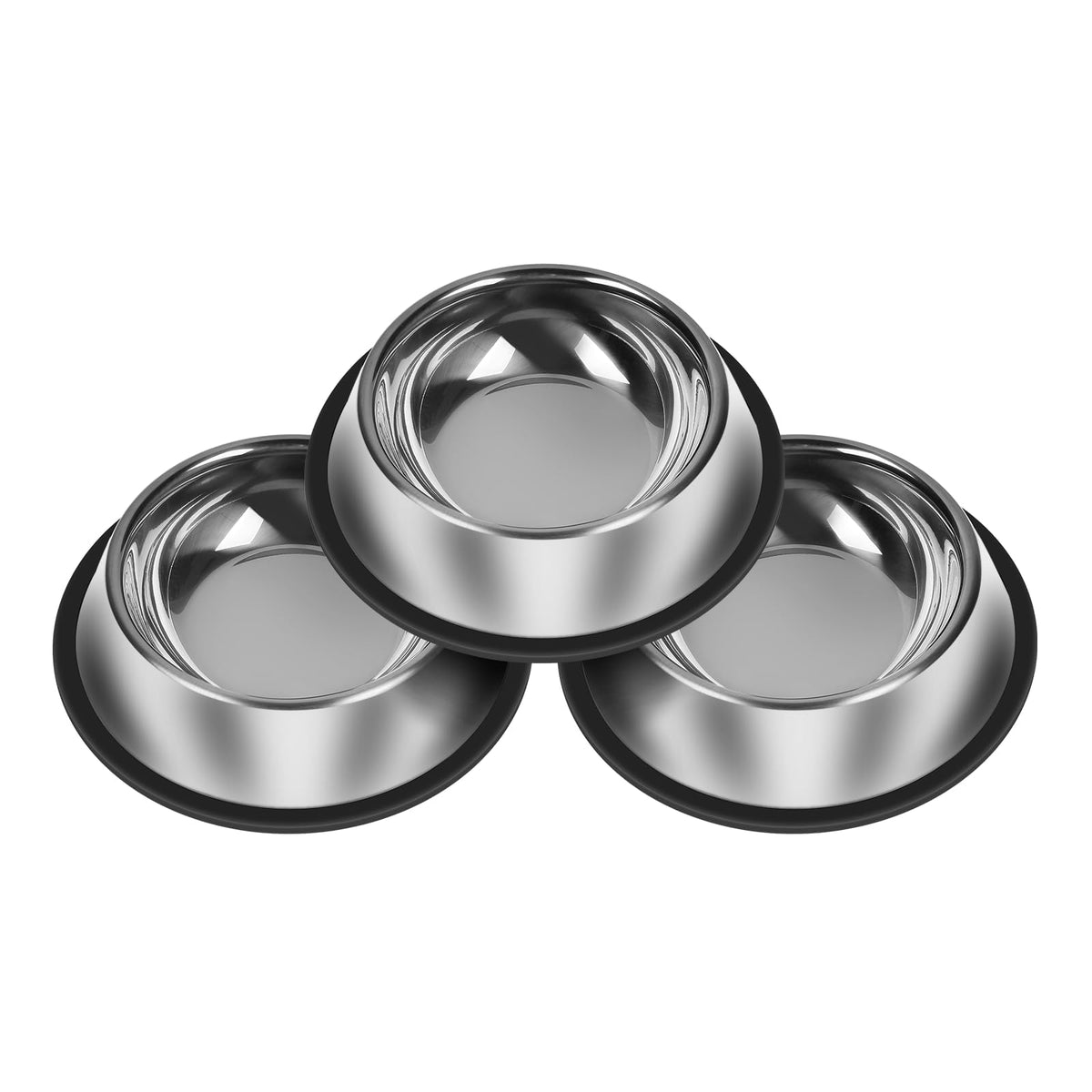Serentive tazones para perro en acero inoxidable 20 oz, duraderos para comidas diarias