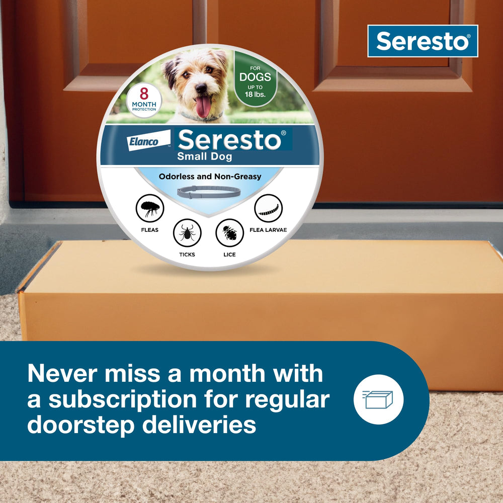 Seresto collar para perro pequeño, aplicación sencilla, sin grasa ni olor.
