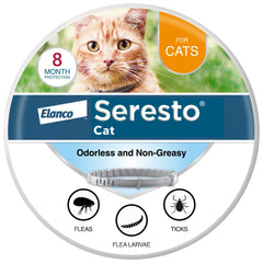 Collar Seresto para gato con instalación simple y segura para protección continua.