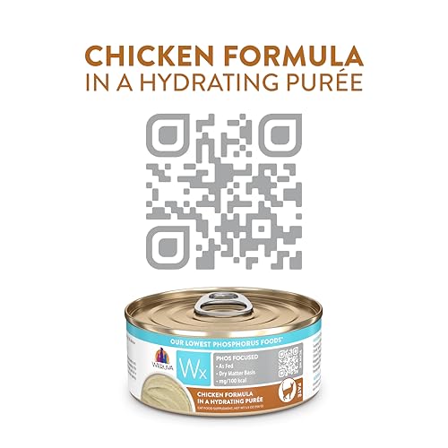 Servir puré Weruva Wx Phos Focused como snack suave.