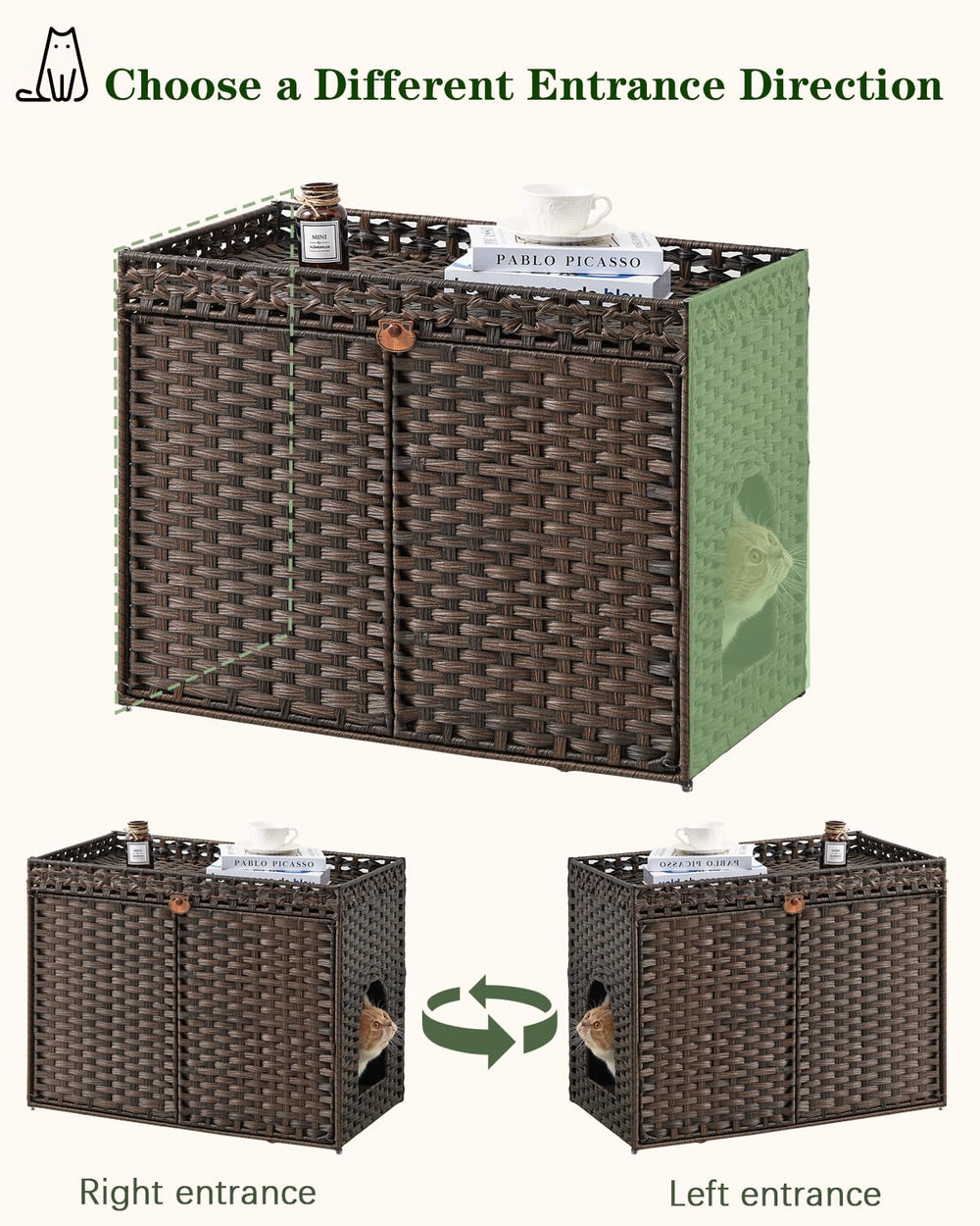 SETVSON mimbre-moderna-caja-arena: aspecto natural que complementa la decoración.