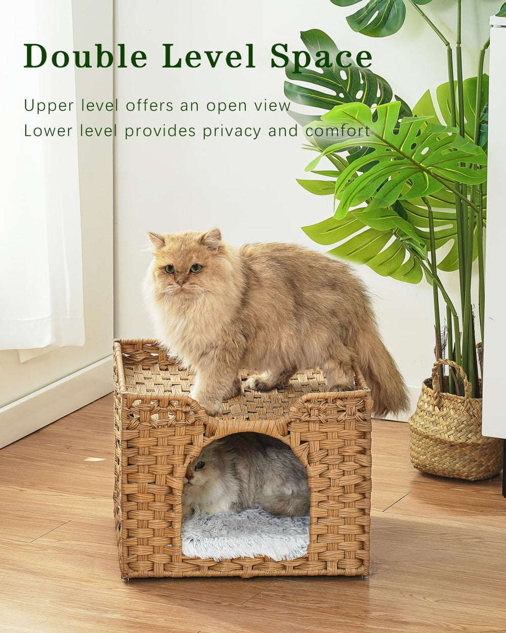 SETVSON cueva de gato interior, espacio privado para descansar.